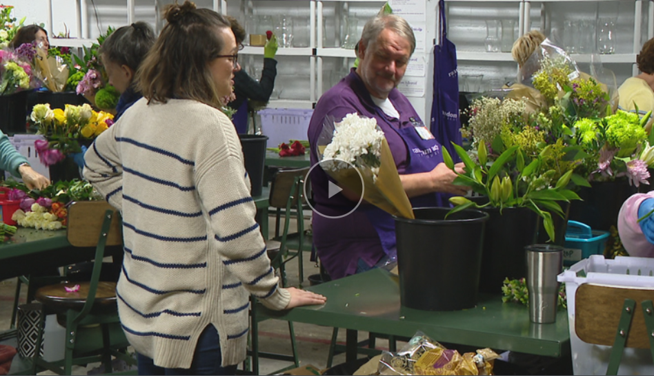 Volunteers ensure flowers get 2nd chance to brighten someone’s day (WTHR, 2.20.2020)