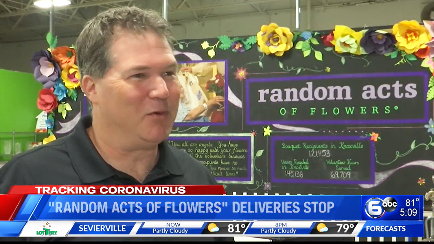 Tracking Coronavirus: Random Acts of Flowers taking time off to move (WATE, 3.27.20)